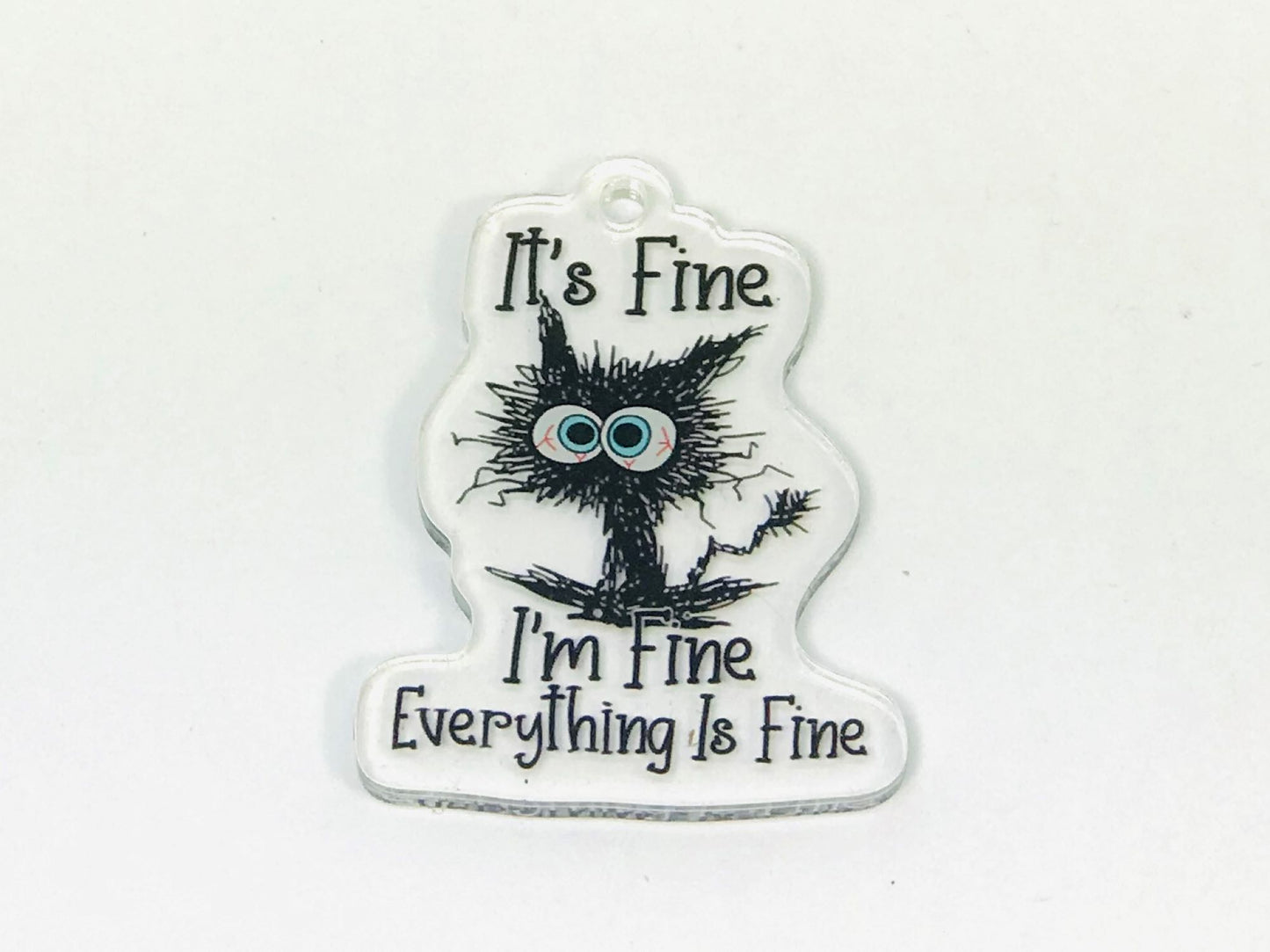 4 I am Fine Charms, Wholesale Acrylic Charms Humous